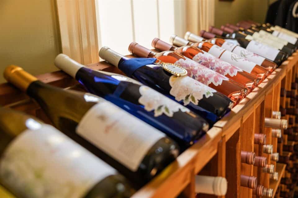 A selection of wine at Penns Woods Winery