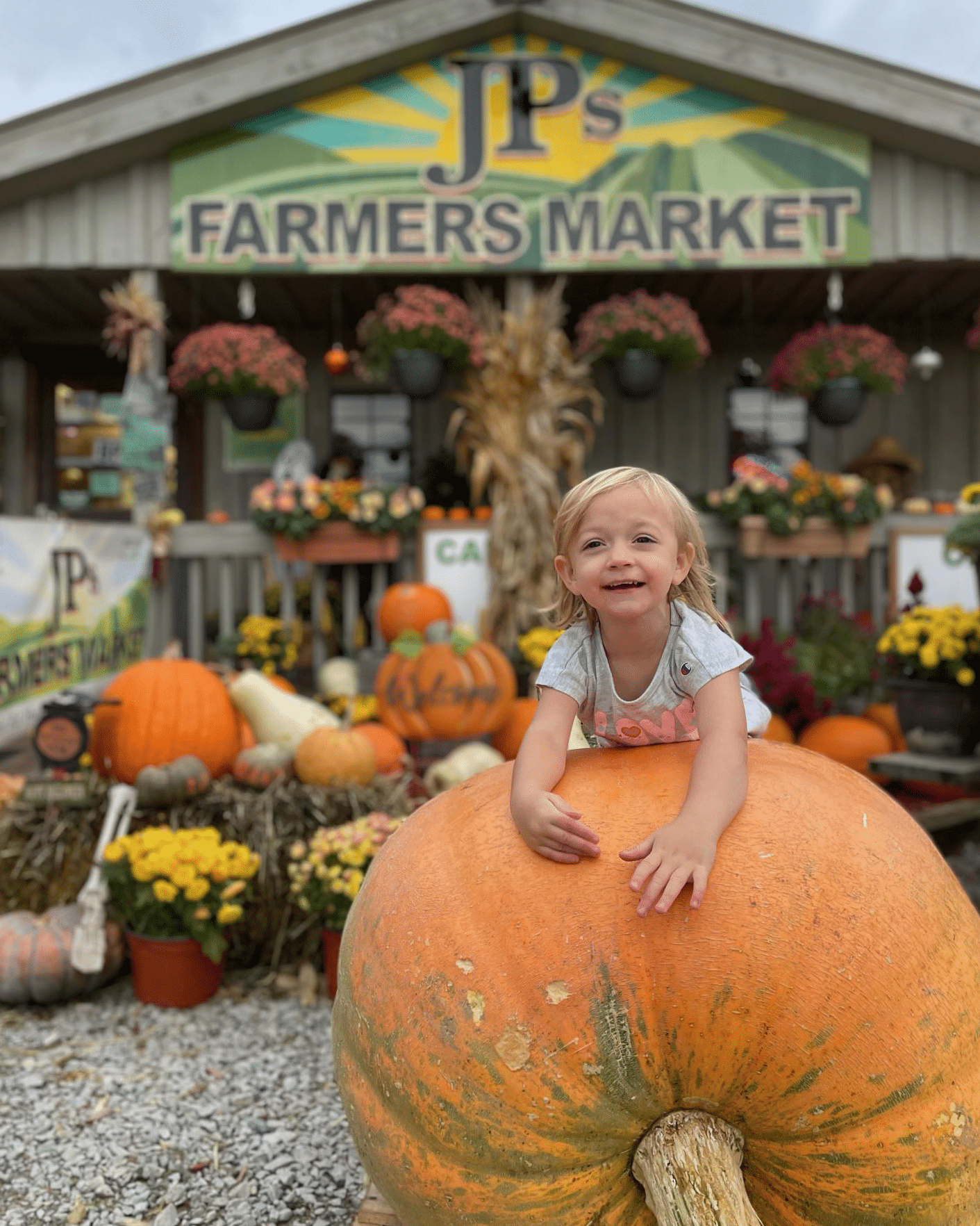 A friendly face at JP's Farmers Market.