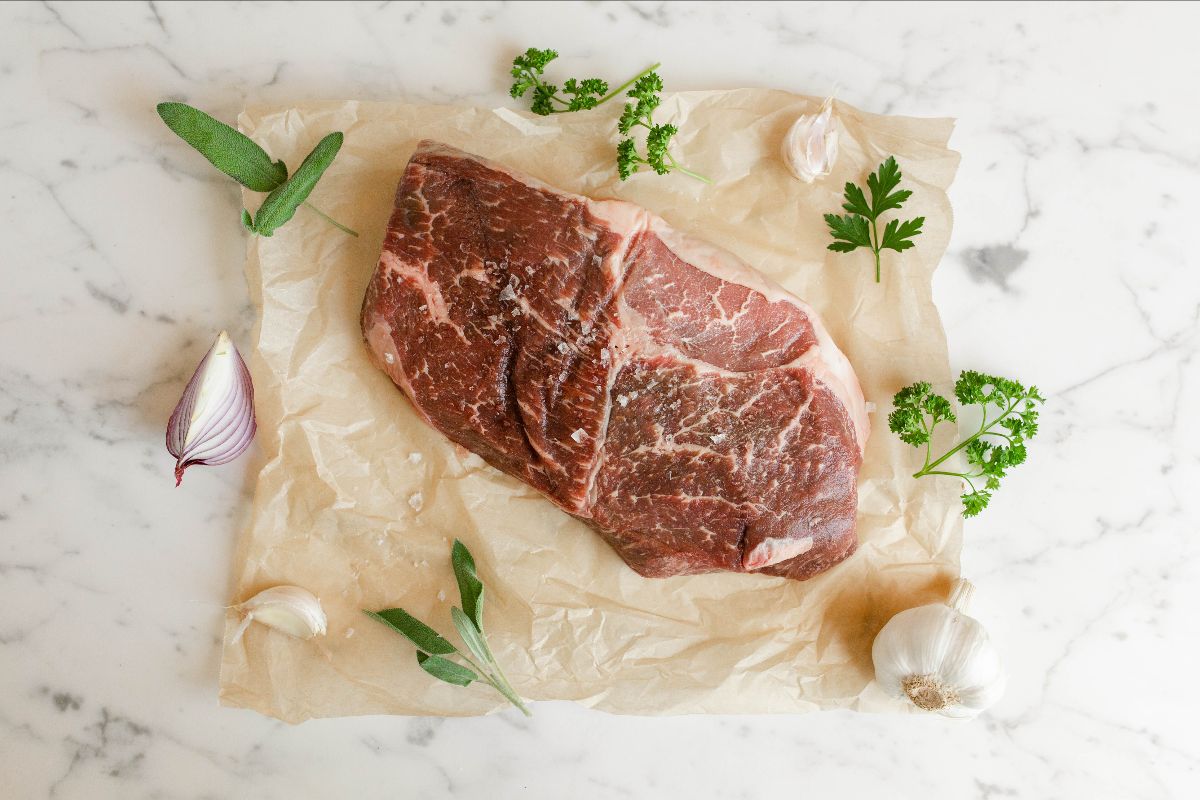 Steak from Honey Brook Farm.