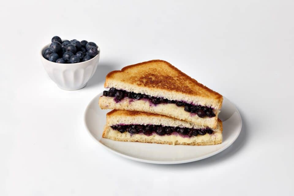 Nourish PA blueberry grilled cheese sandwich.
