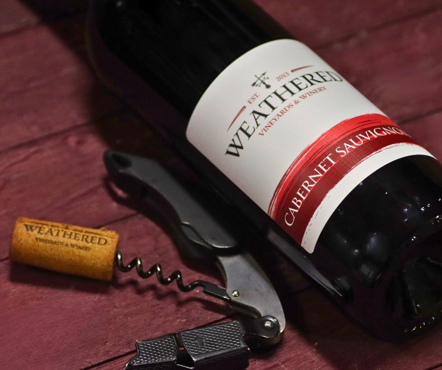 Wine opened at Weathered Vineyards & Winery.