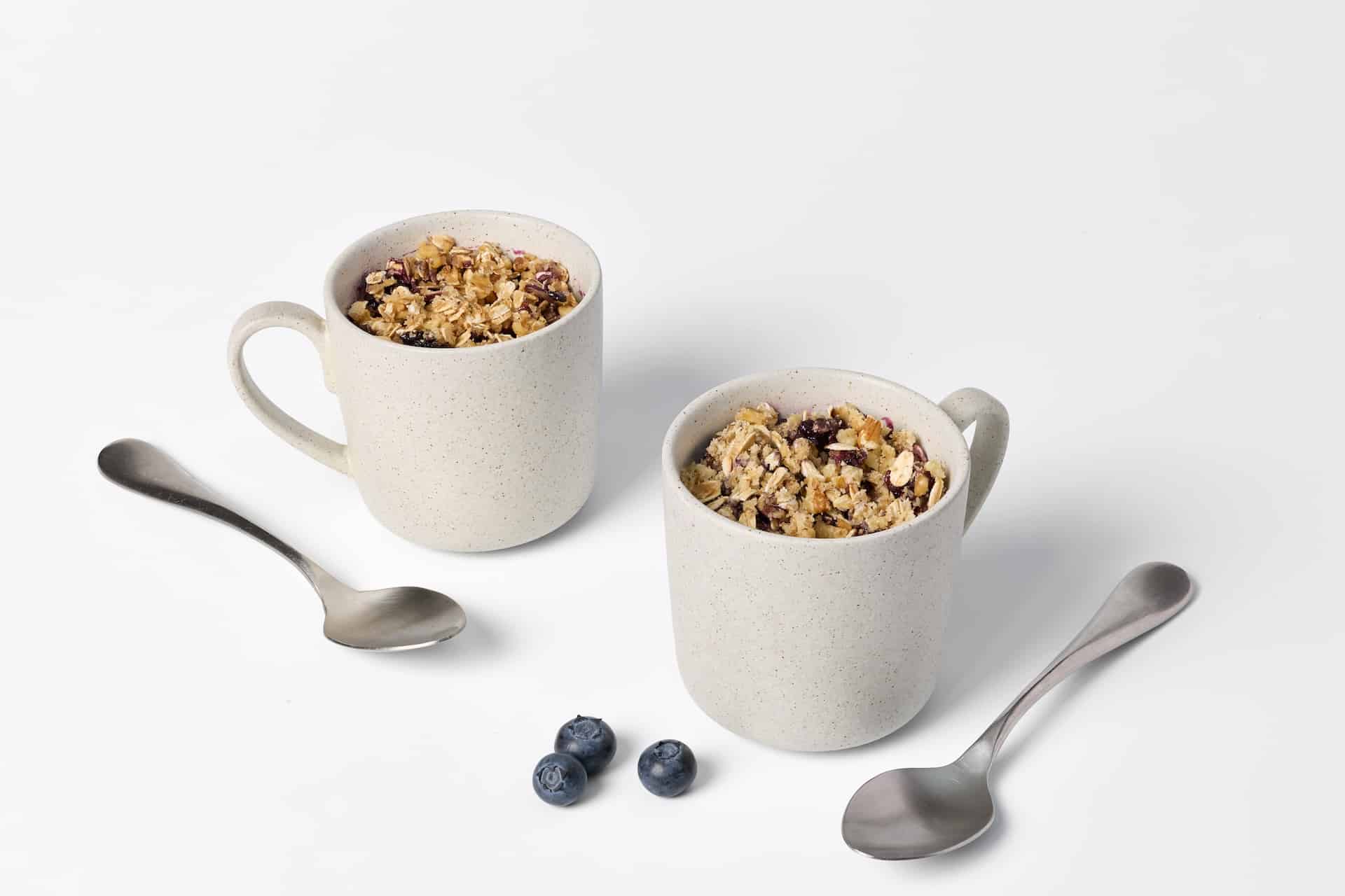 One-mug blueberry cobbler from the Nourish PA recipe series.