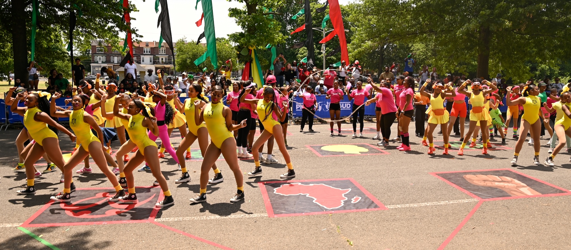 Dancers at the Philadelphia Juneteenth Parade & Festival.