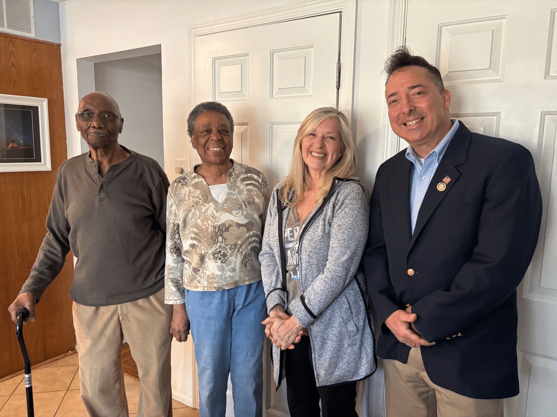 MOWCC clients Roger & Angela McGhee, volunteer Donna Schneider and State Rep. Chris Pielli