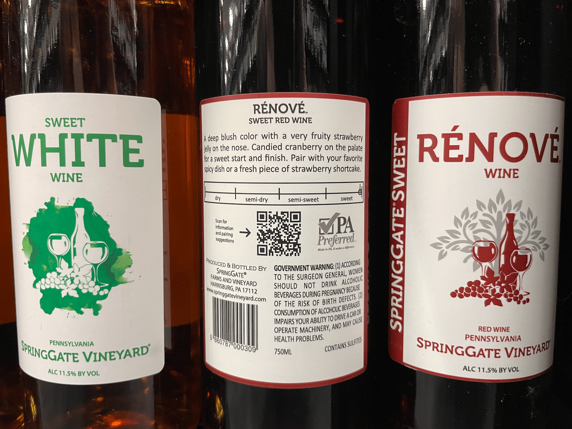 SpringGate Wine labels.
