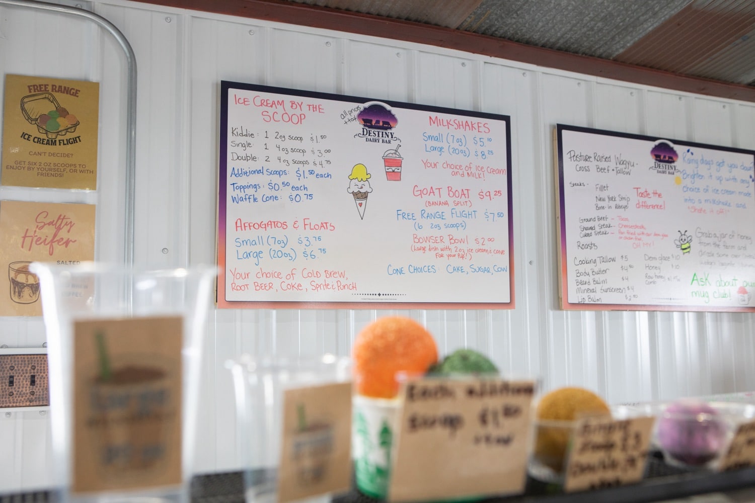 Destiny Dairy Bar ice cream.