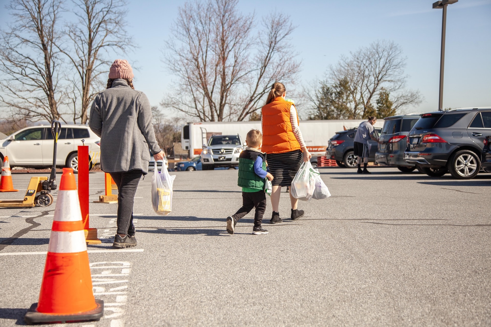 People getting food at Blessings of Hope in Pennsylvania.