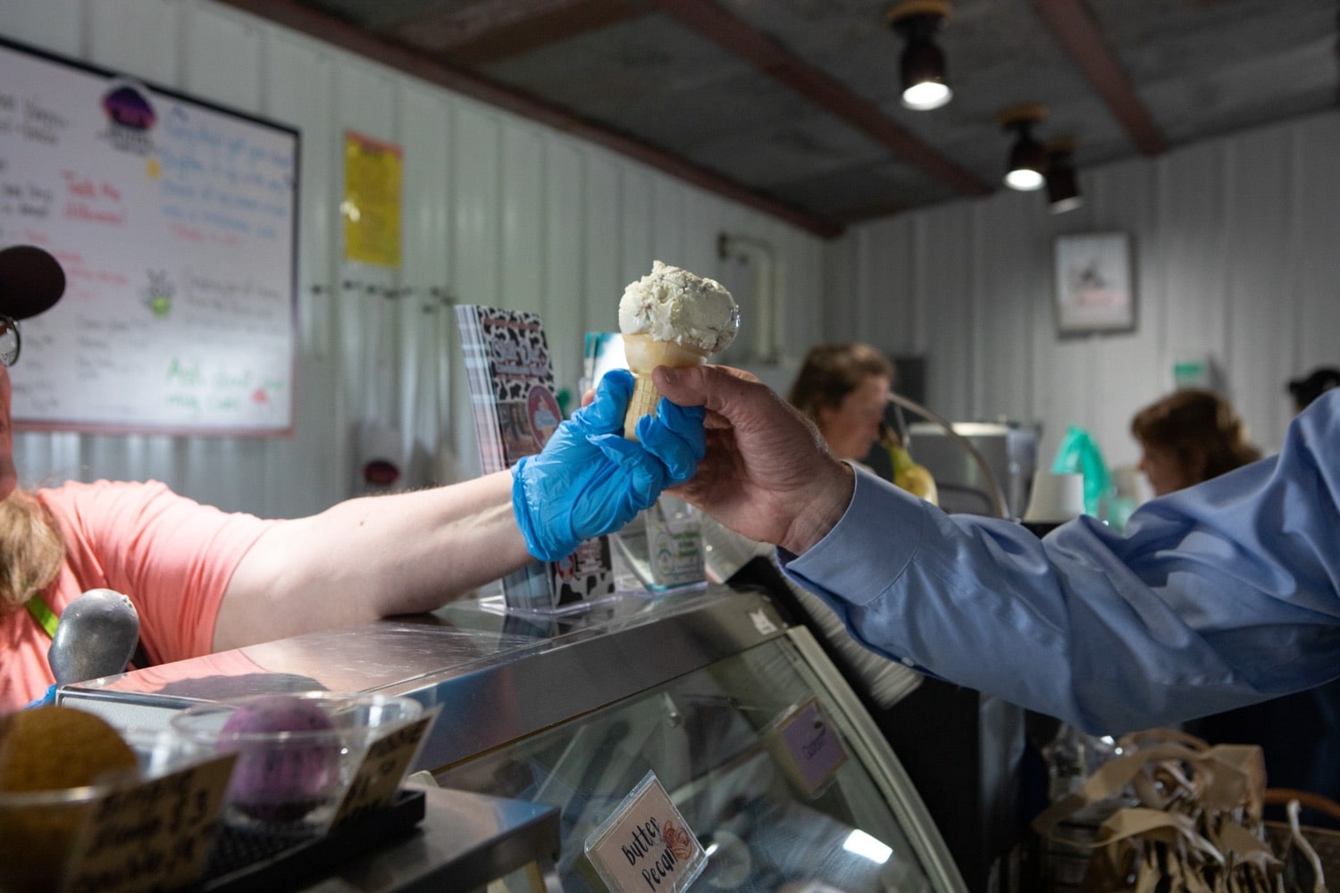 An ice cream cone at Destiny Dairy Bar.