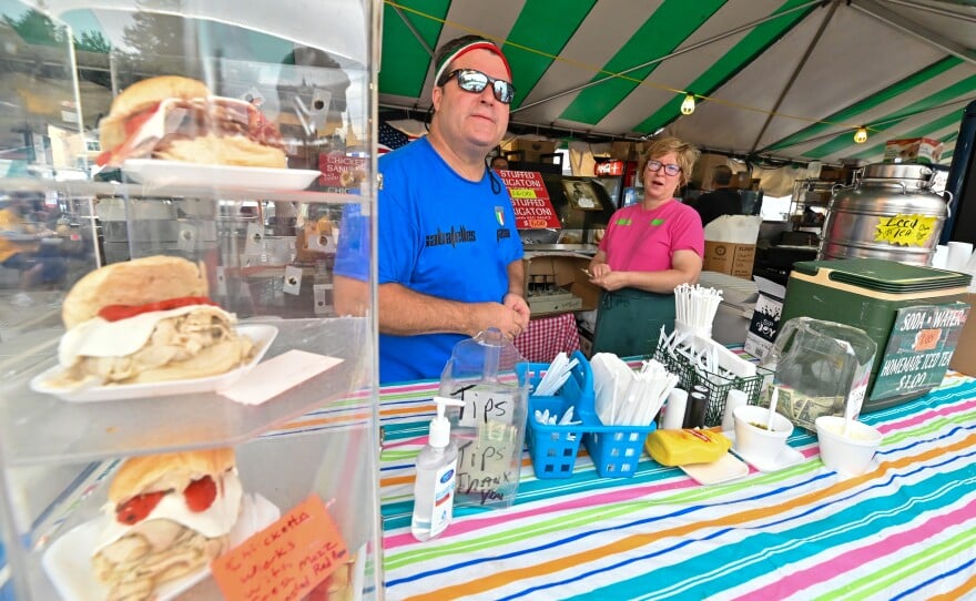 Sabatelle's Market Stand at the Pittston Tomato Festival.