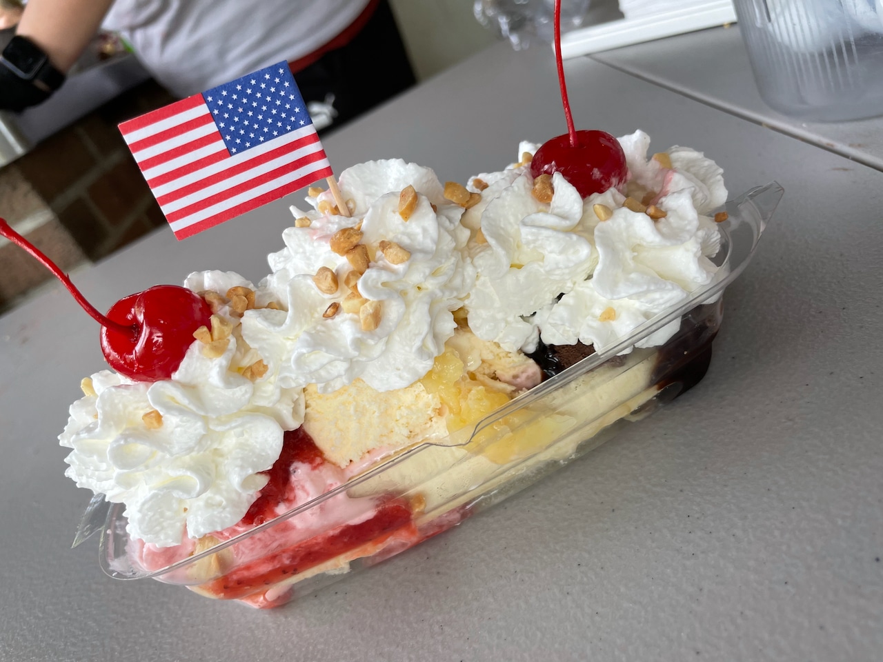 A banana split.