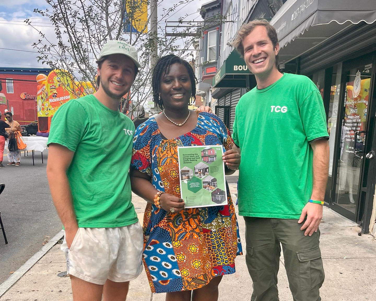 The guys of The Community Grocer with Rep McClinton.