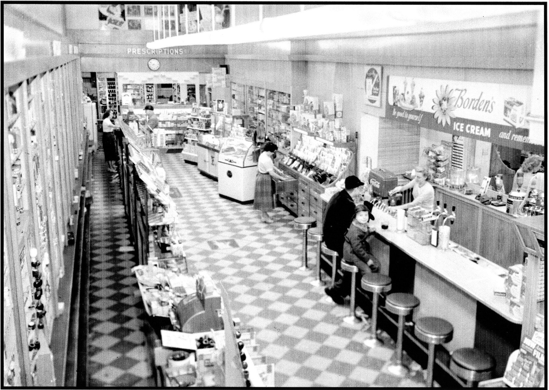 Strickler's Drug Store circa 1955.