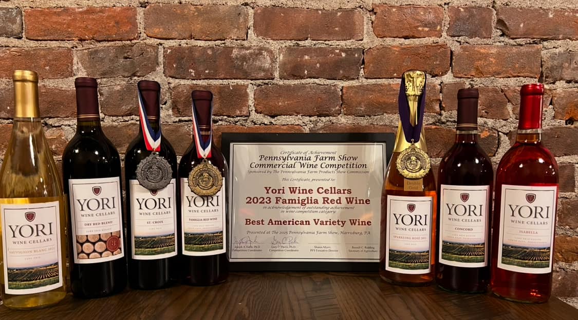 Award winning wines at Yori Wine Cellars & Brewing Co.