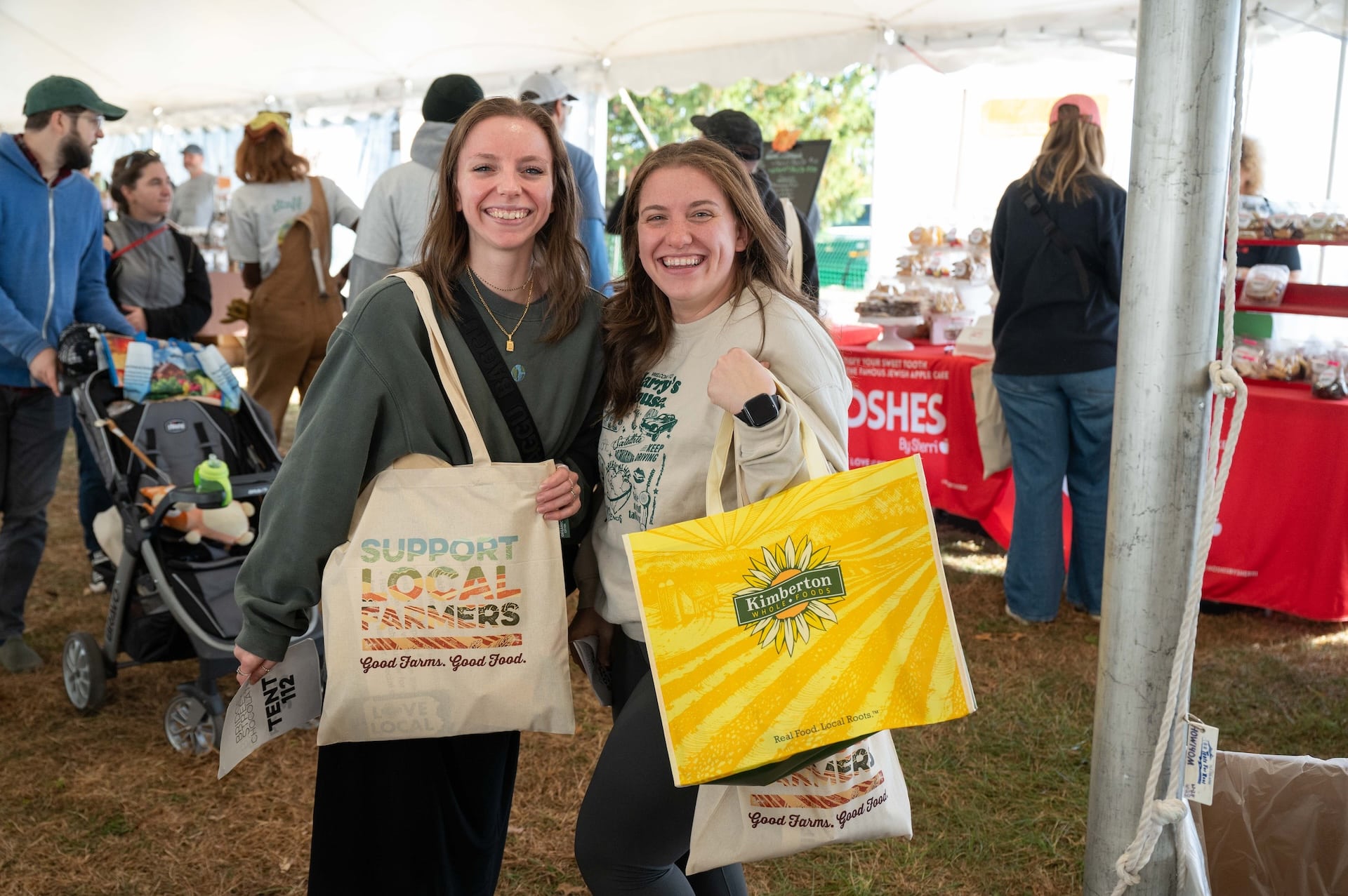 Swag bags at Good Food Fest.