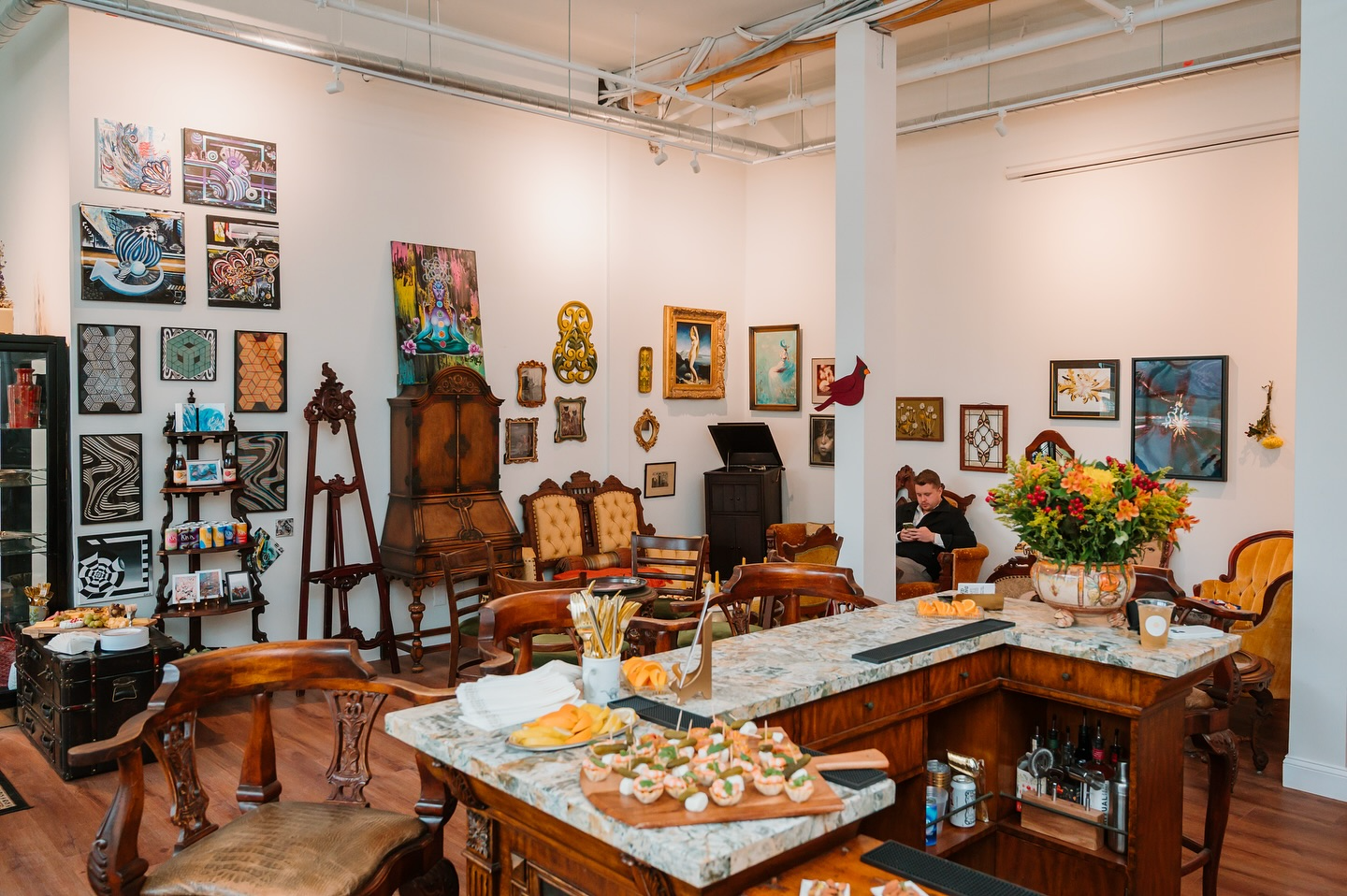 The interior of FaceClock Gallery in Philadelphia.