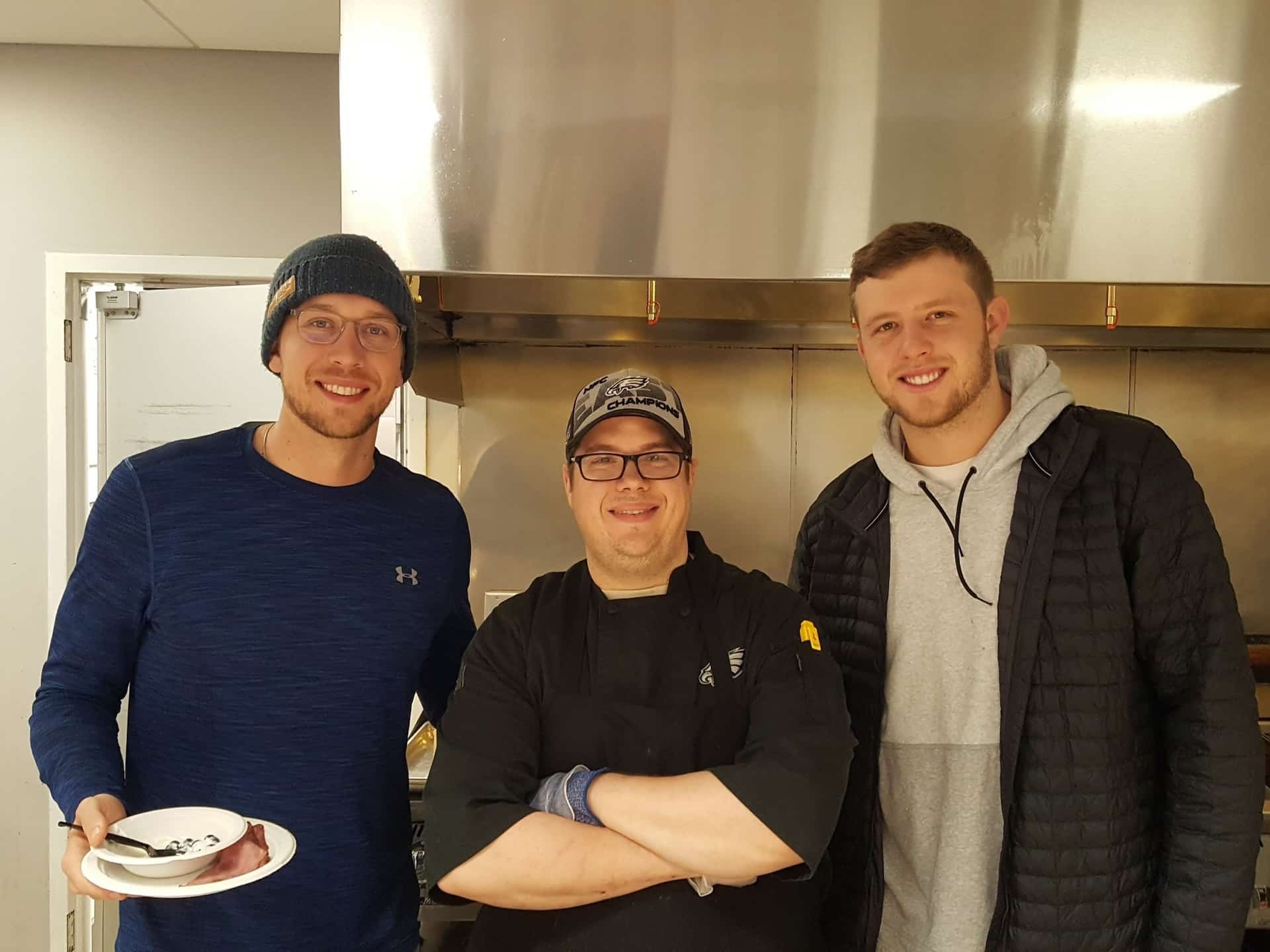 Nick Foles, Lopez and Nate Sudfeld a week before Superbowl LII.