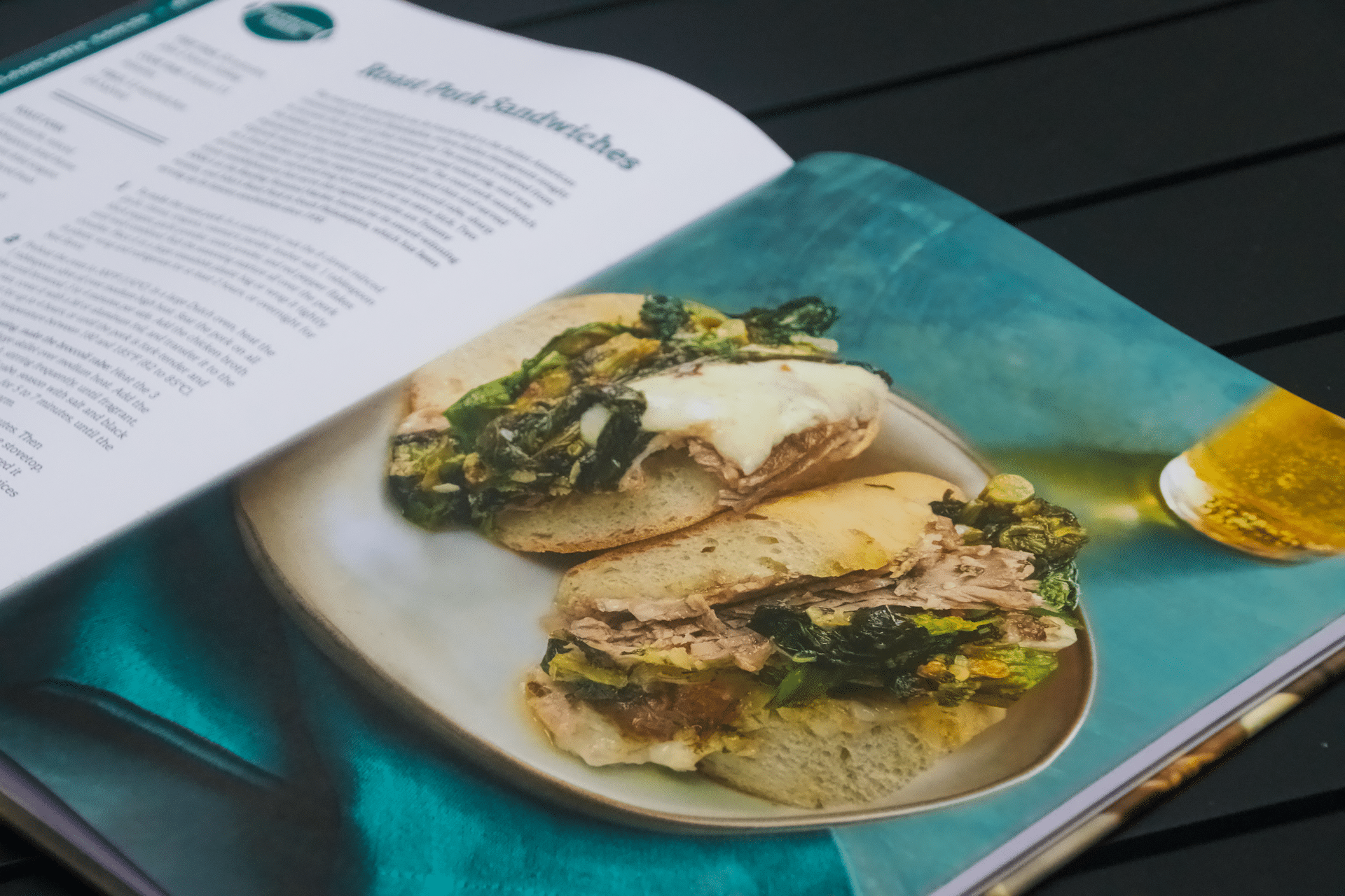 Roast pork sandwich in Kickoff Kitchen.