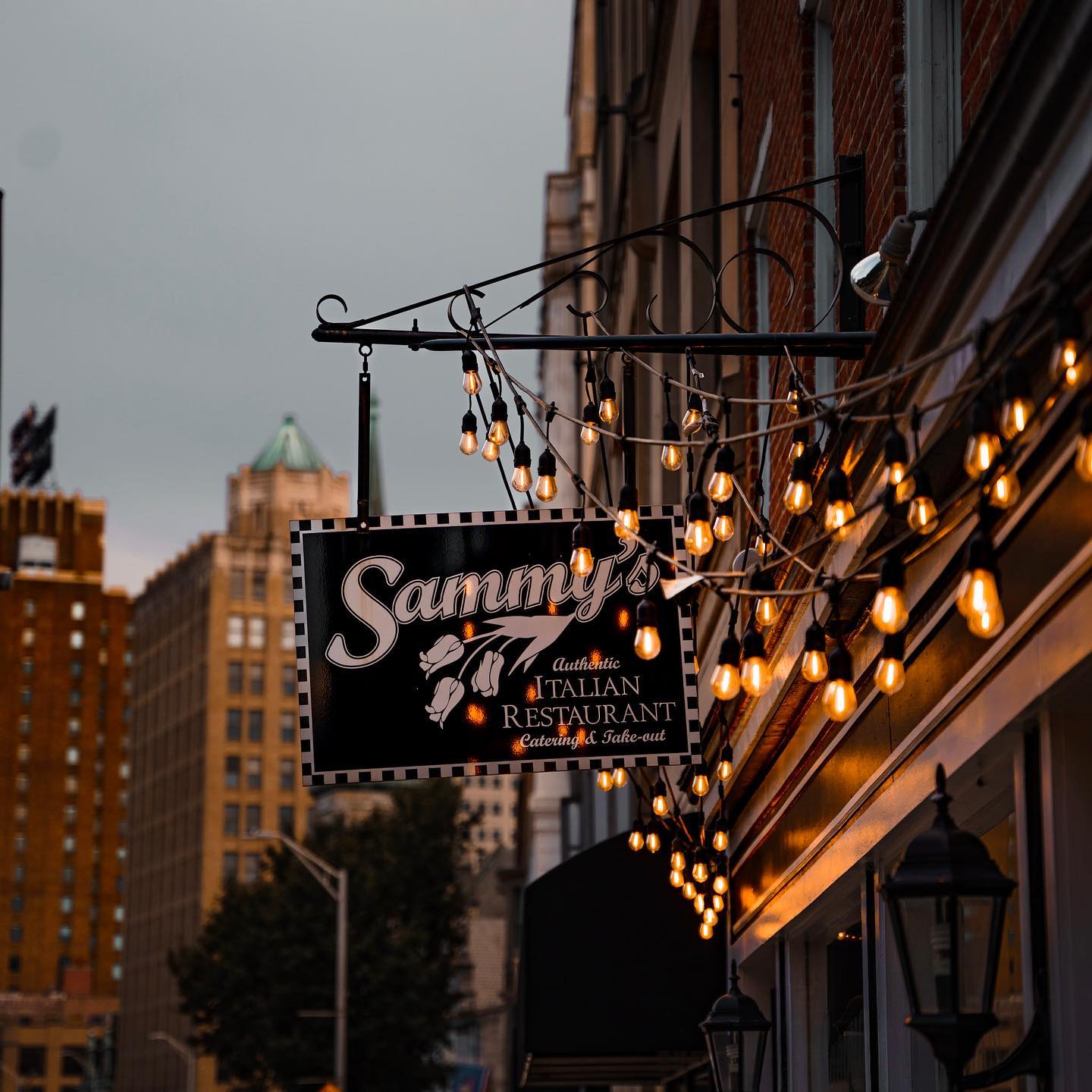 Outside Sammy's Authentic Italian Restaurant in Harrisburg.