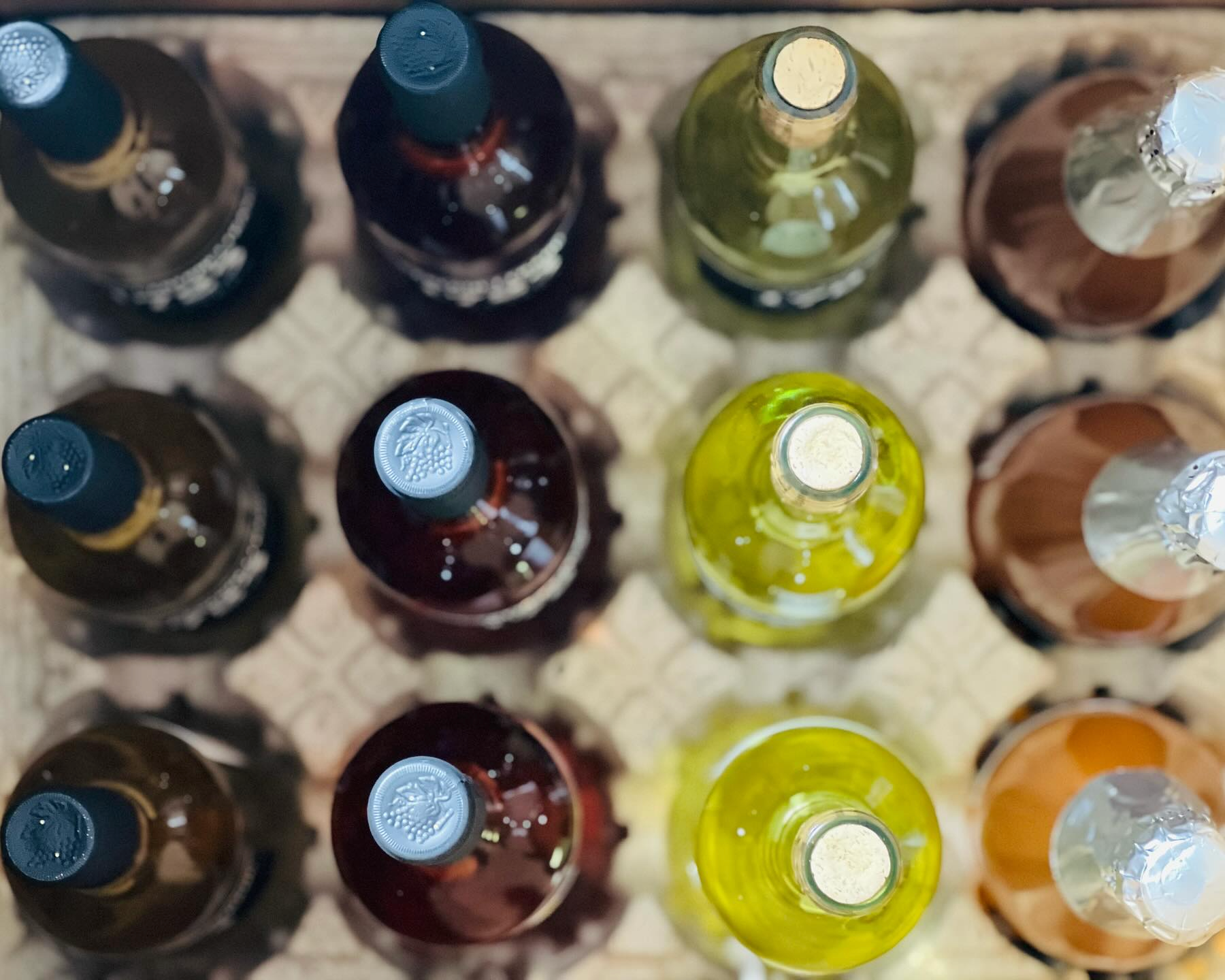 Mixed wine bottles at 1723 Vineyards.
