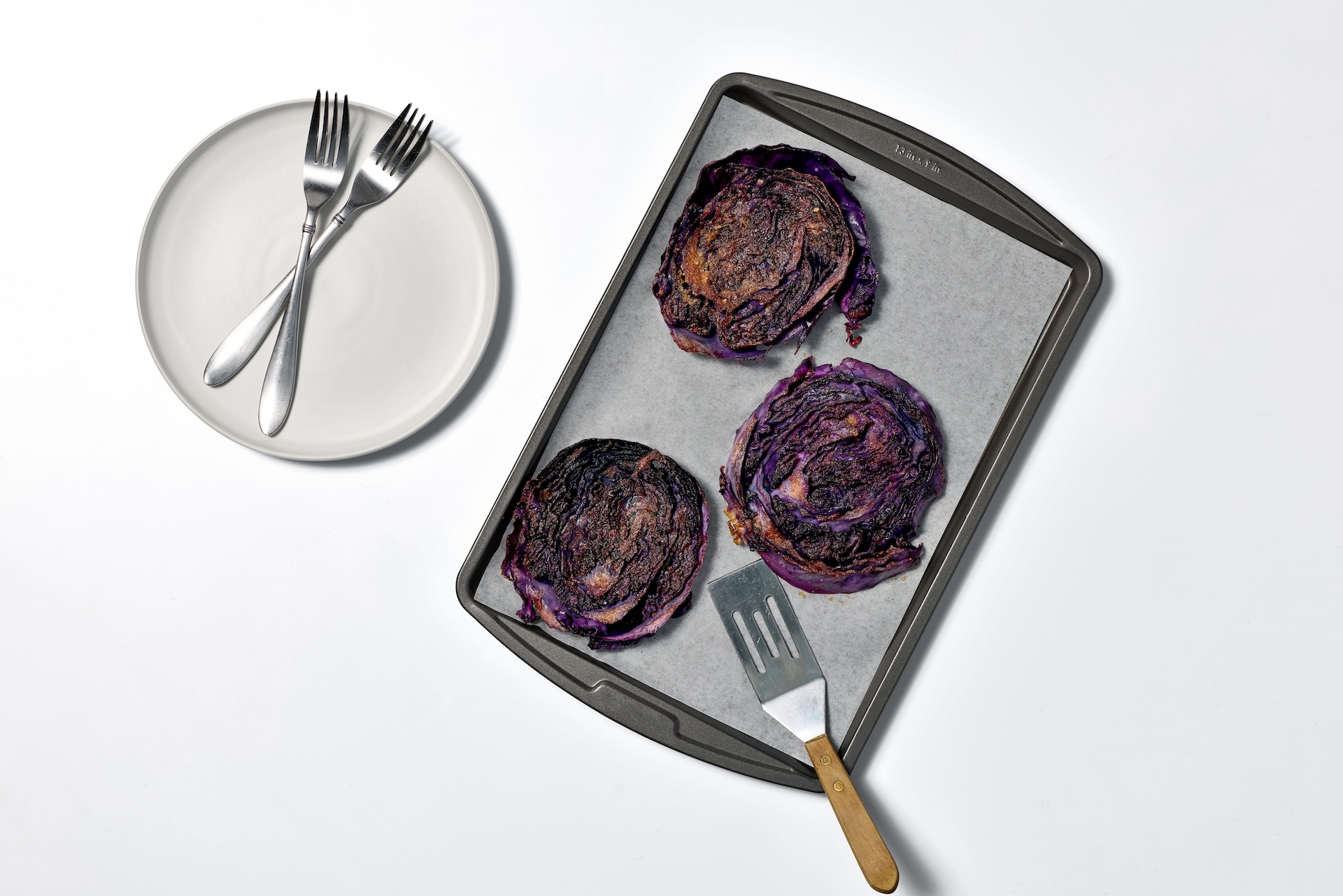 Nourish PA Sheet pan roasted cabbage steaks.