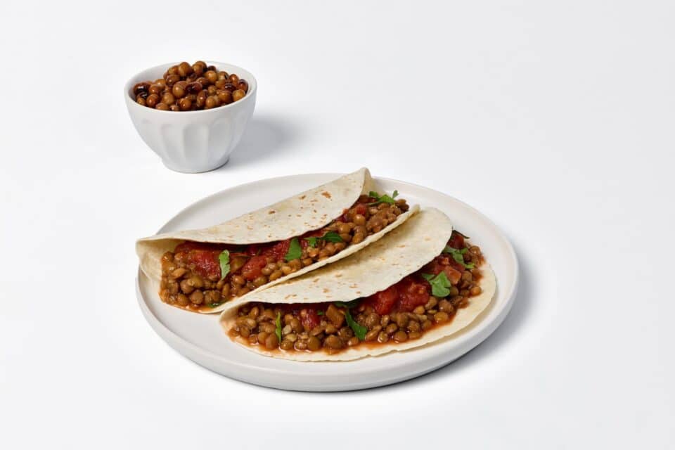Nourish PA vegan lentil tacos.