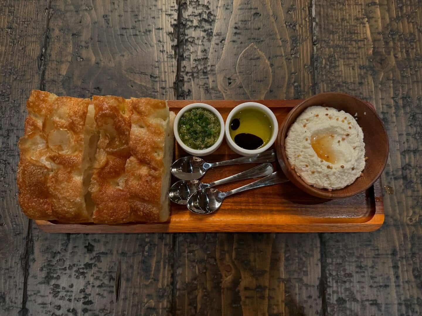 The focaccia at The Refinery.