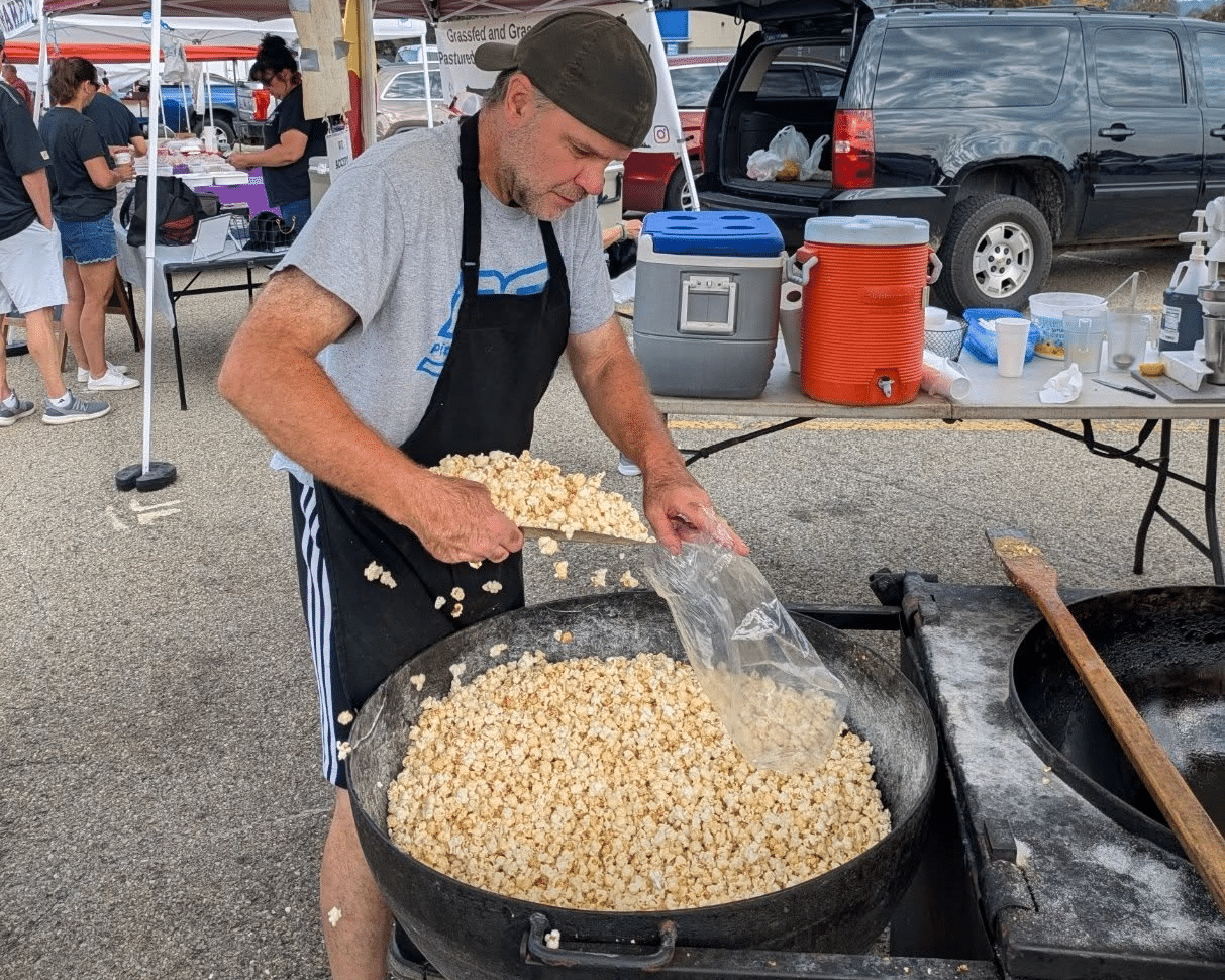 Kettle popcorn at PA Preferred® Monroeville Lions Farmer's Market.