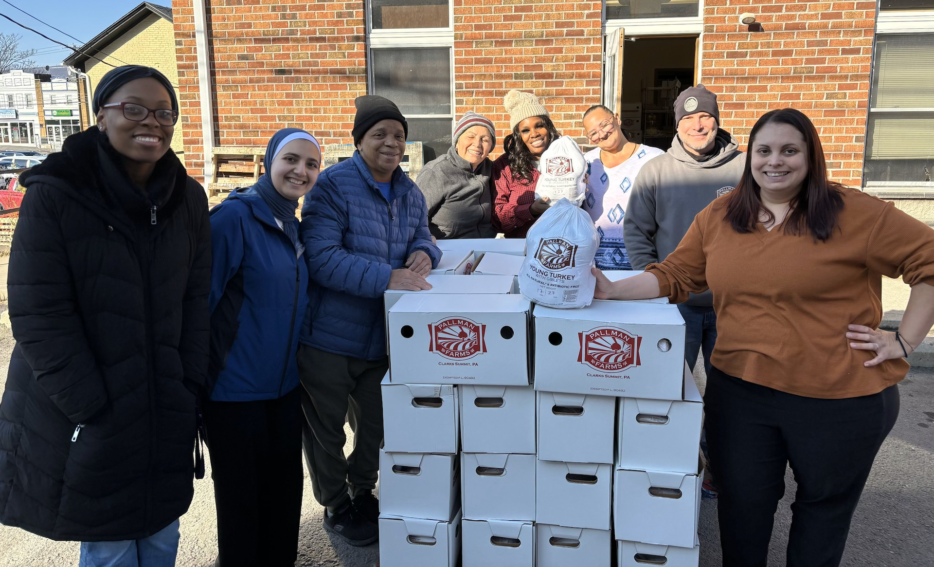 United Neighborhood Centers of Northeastern Pennsylvania turkey donations.