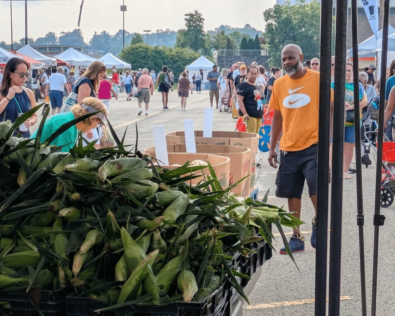 Shoppers at Monroeville Lions Farmer's Market.