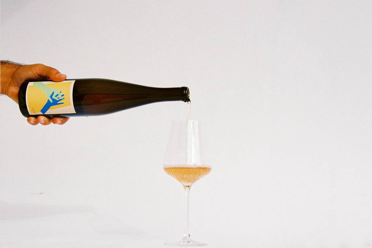 Skin contact wine by Pray Tell Wines.