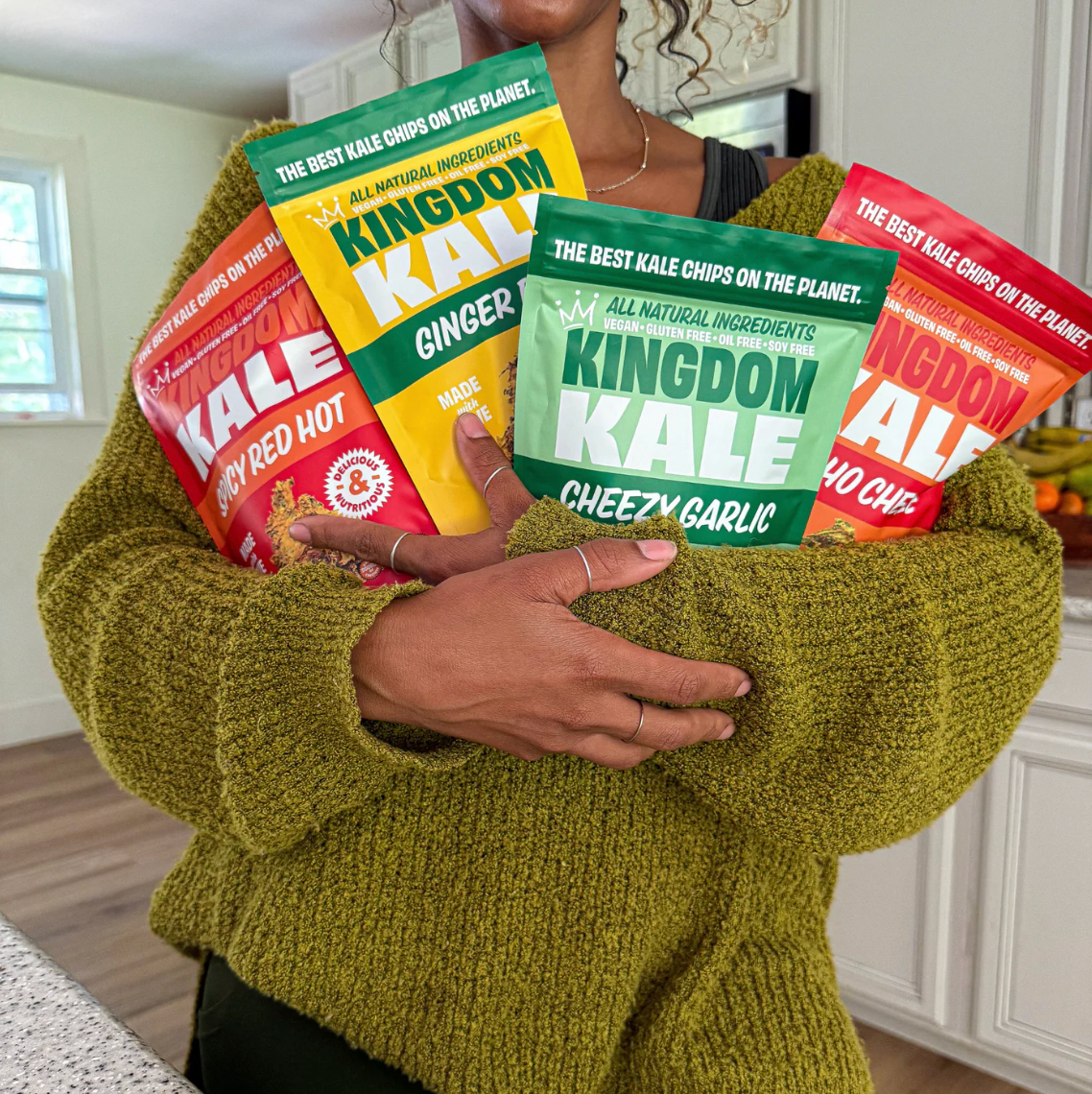 Flavors of kale chips by Kingdom Kale.