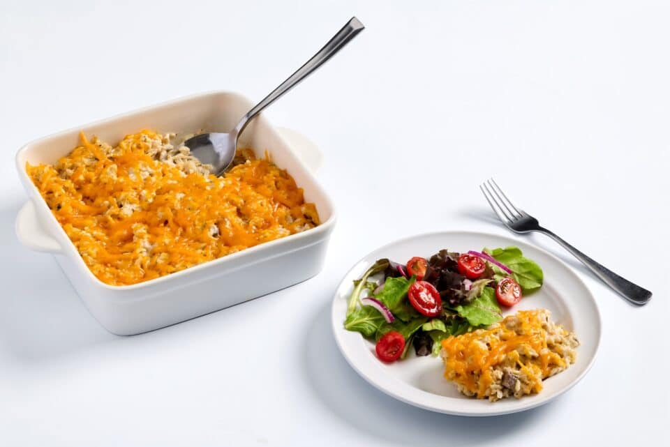 Nourish PA classic chicken and rice casserole.