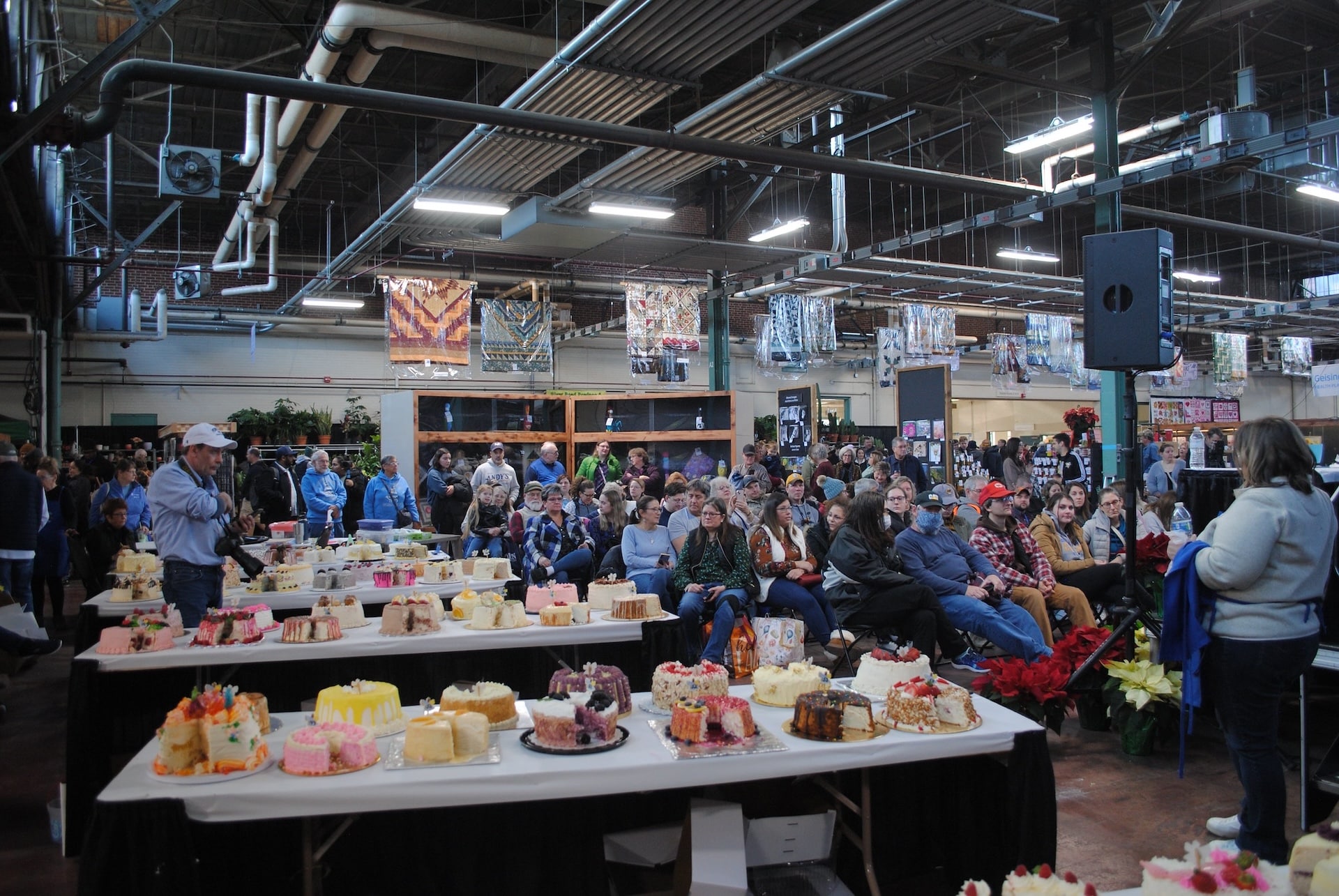 The angel food cake contest at Farm Show.