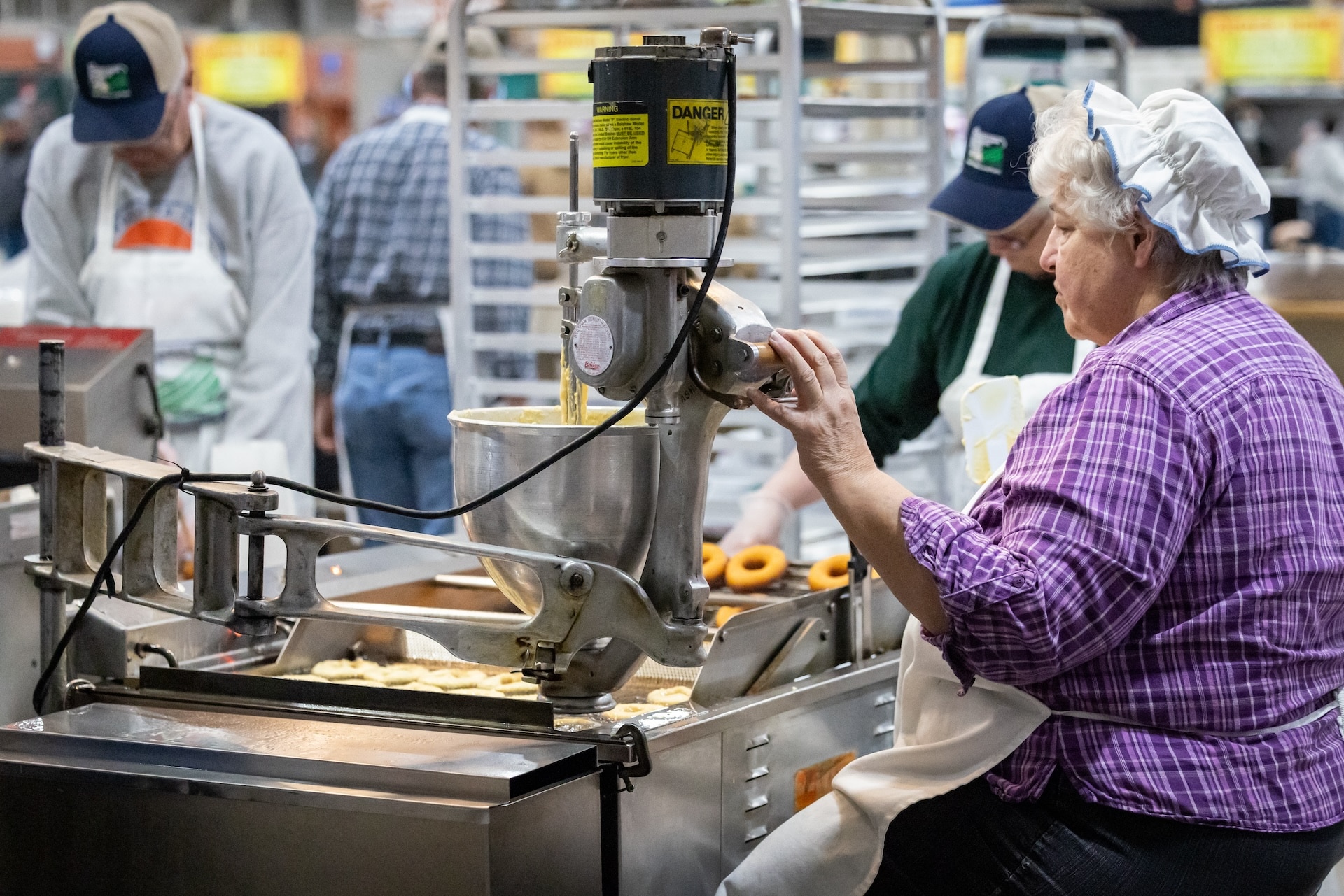 Donut making at Farm Show.