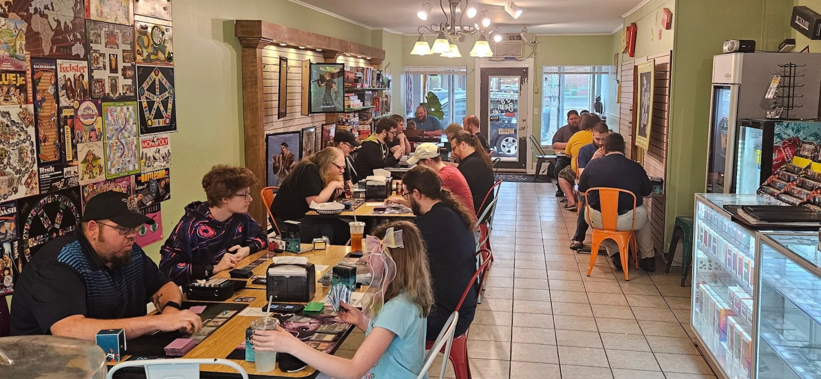 Inside Bradford's Magic Bean Cafe.