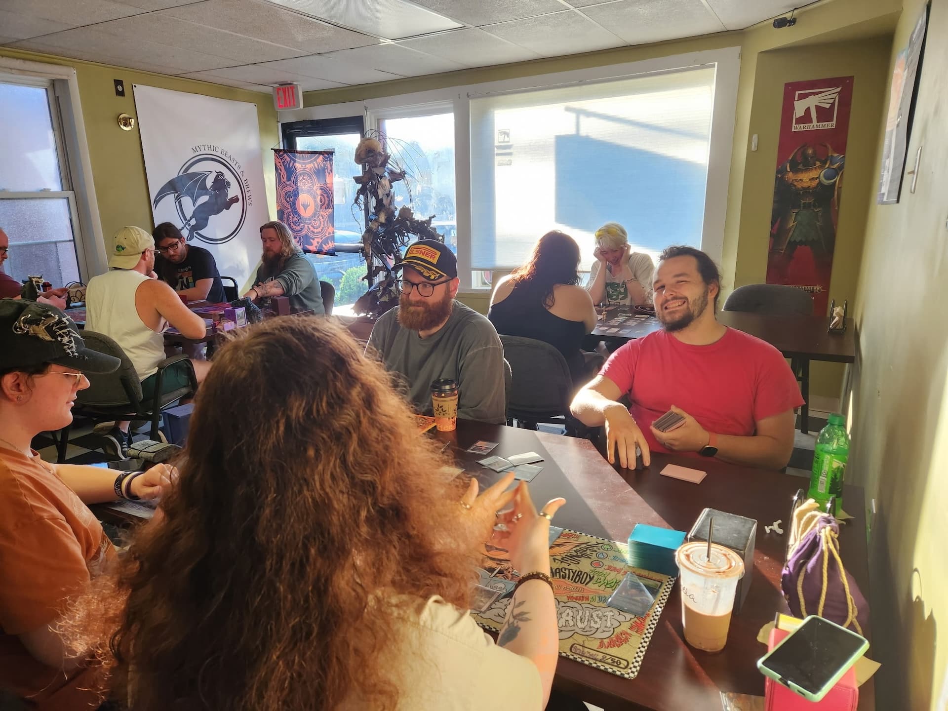 Board game cafe and hobby/card shop Mythic Beasts & Brews in Easton, Pennsylvania.