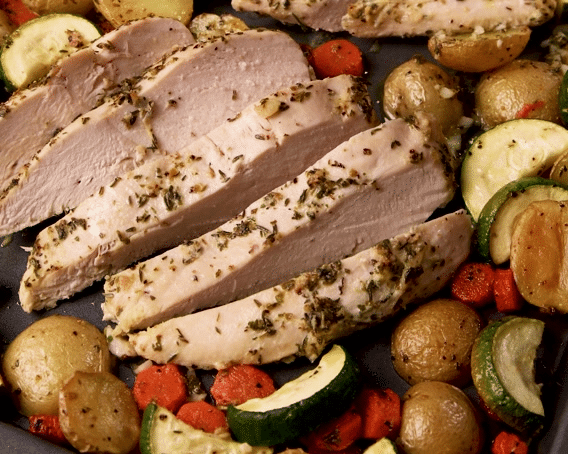 A PA Preferred lemon sheet pan dinner.