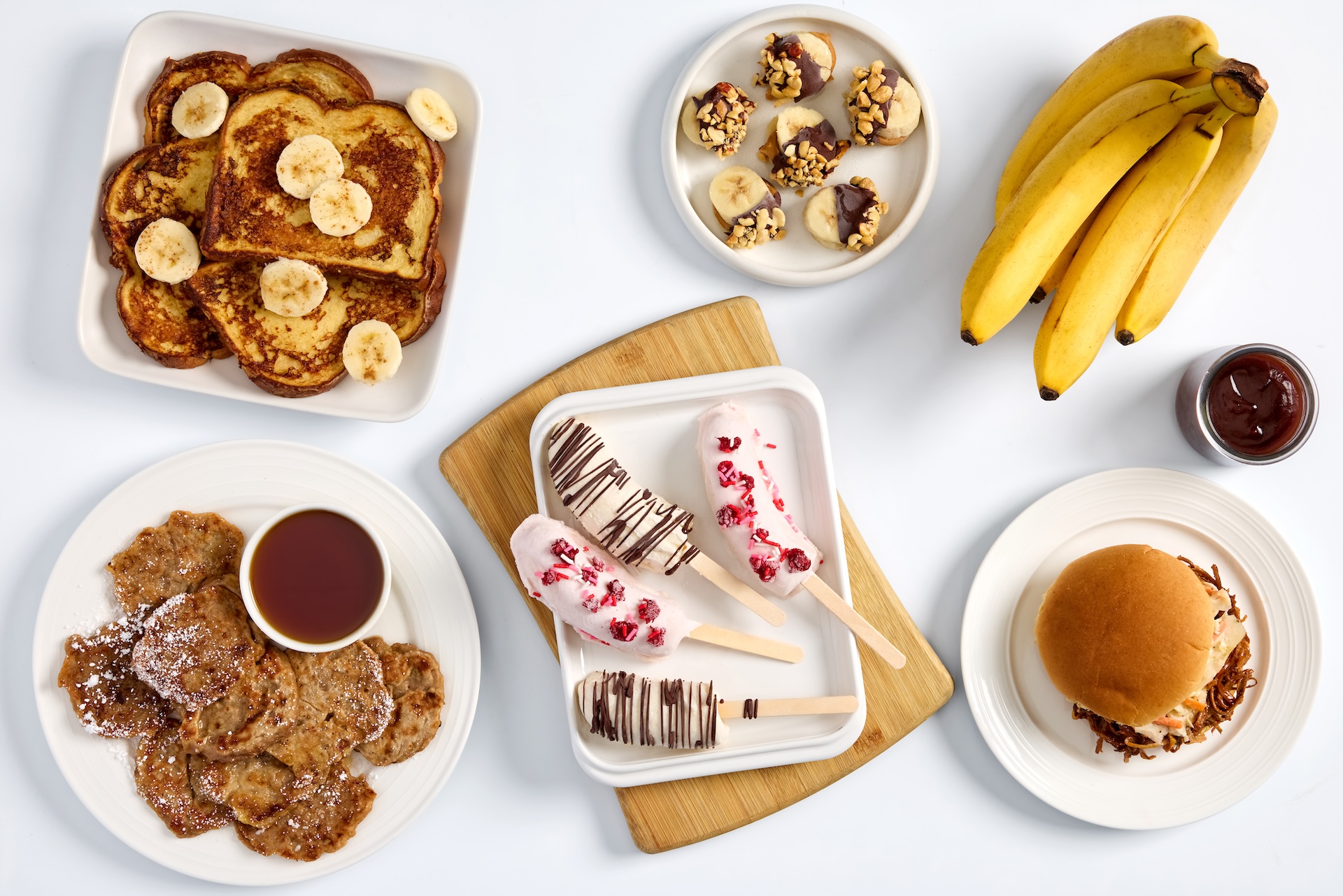 Nourish PA Bananas 5 ways recipes.