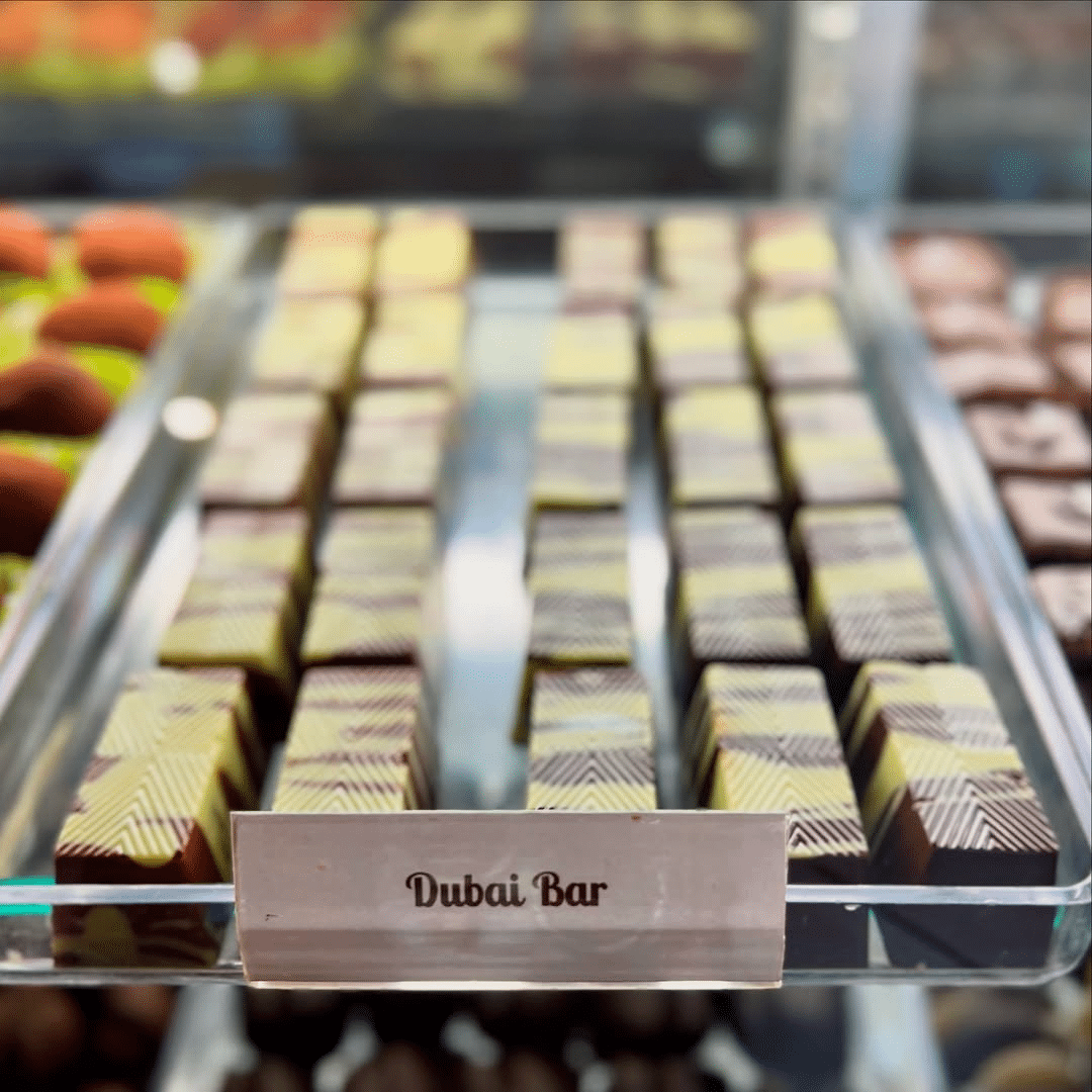 Bridge Street Chocolates Dubai chocolate bars.