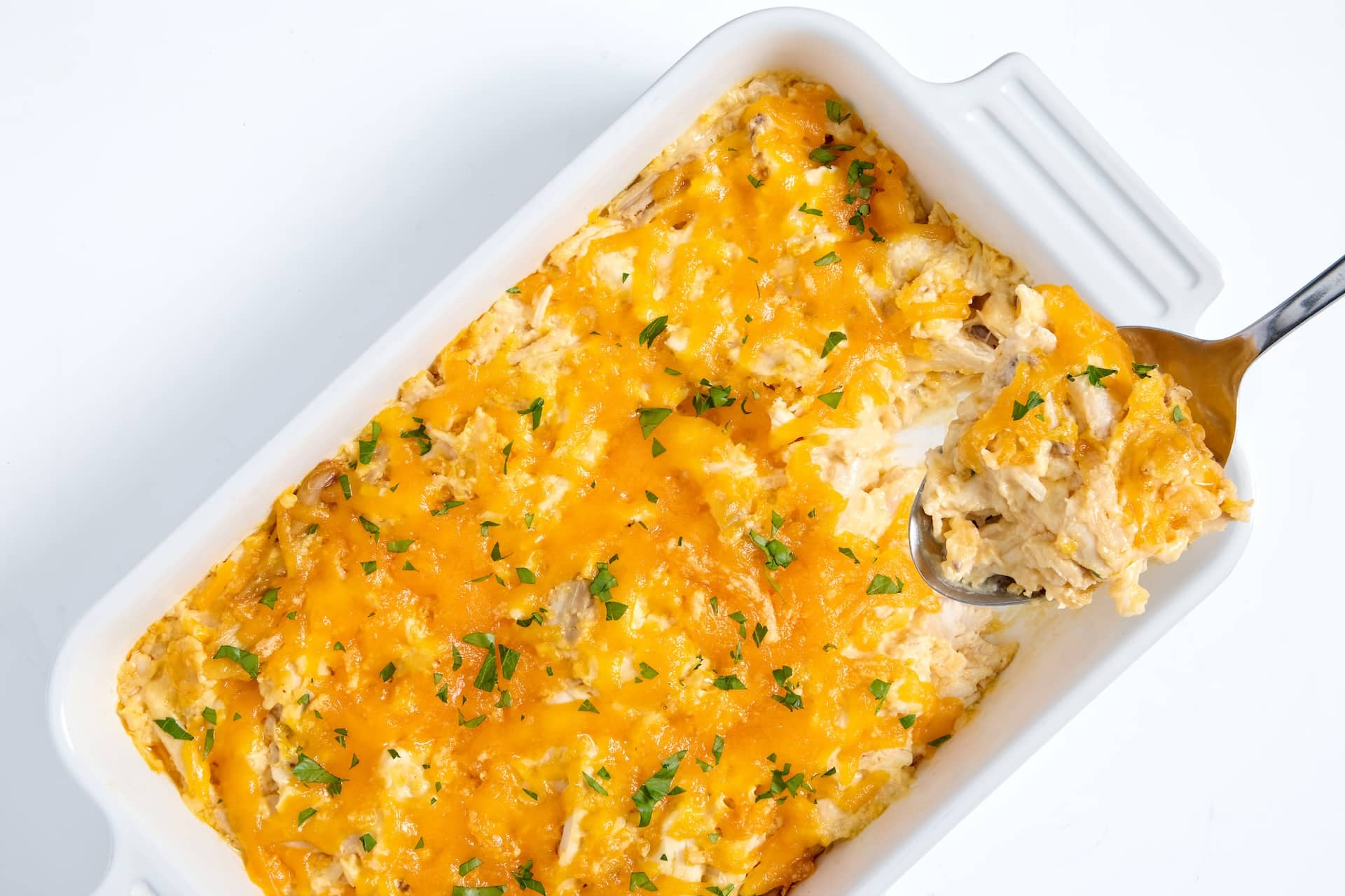 Nourish PA buffalo chicken casserole.