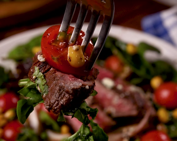 PA Preferred steak and blue cheese salad.
