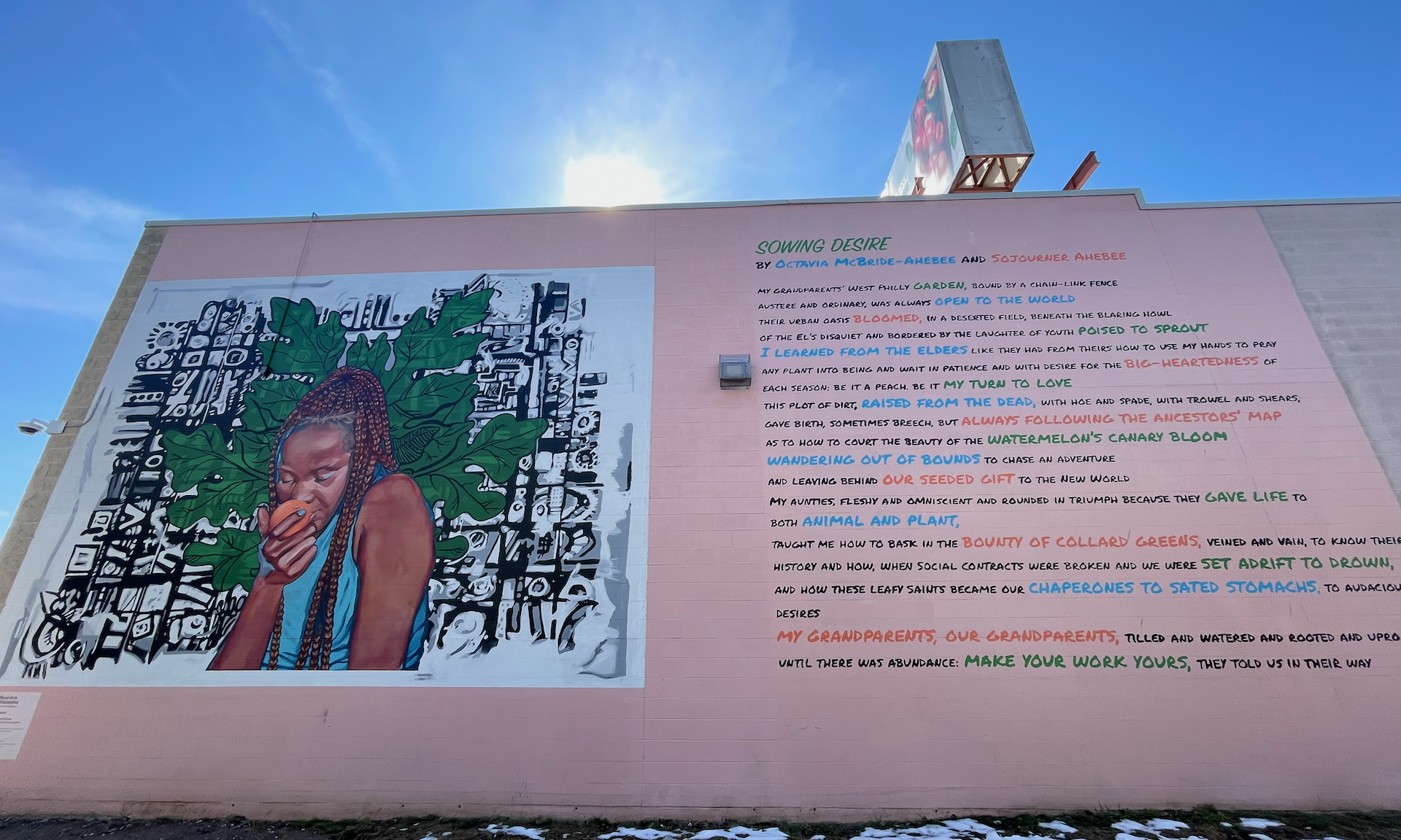 The Sowing Desire mural in West Philadelphia.