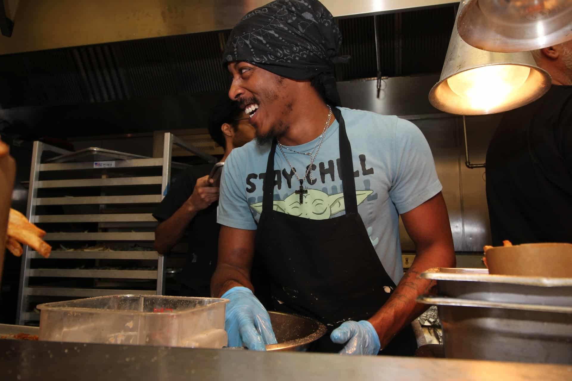 Working at the Community Kitchen PGH.