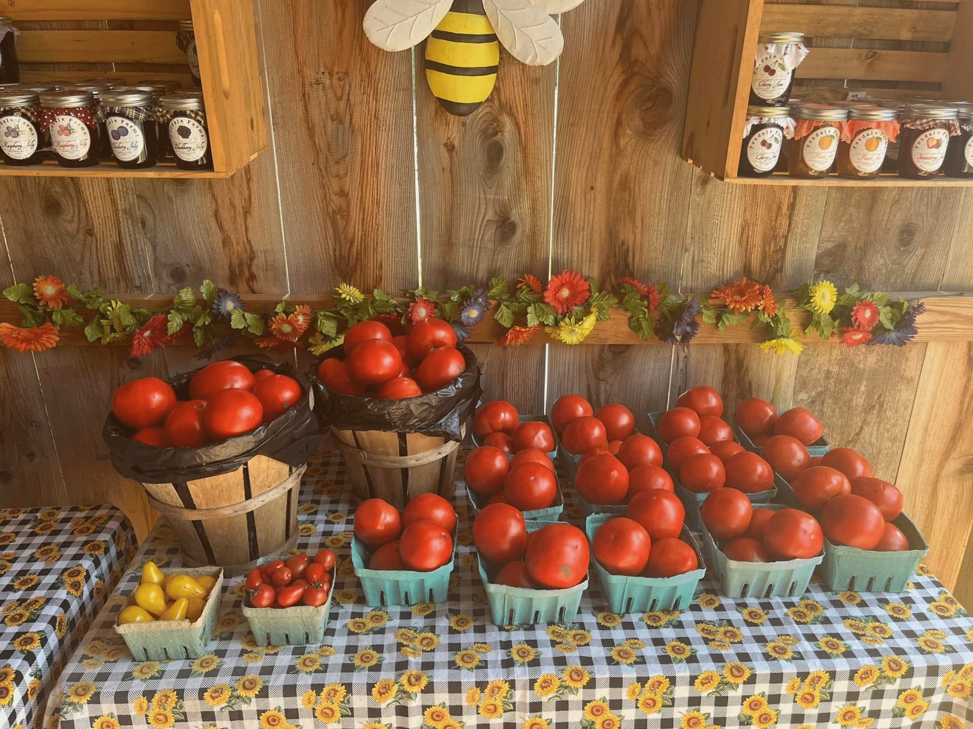 The roadside stand at Foxdale Farms.