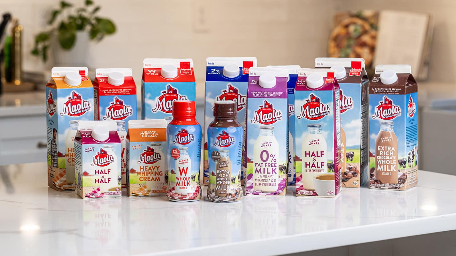 The Maola Local Dairies suite of products.