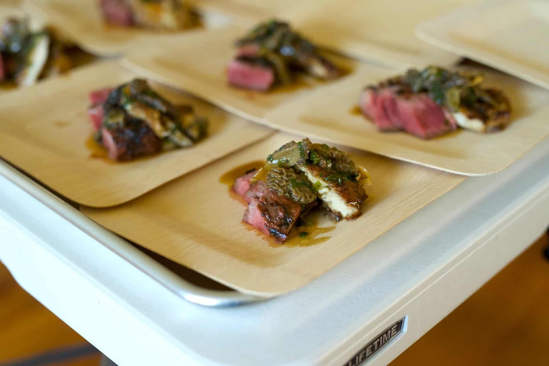 Small plate dinner at MorelFest in Gettysburg, Pennsylvania.