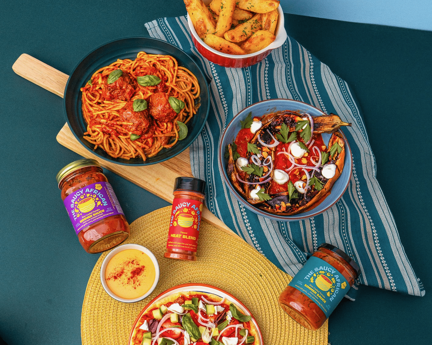 The Saucy African sauces and foods.