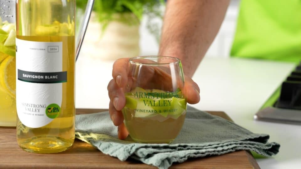 White wine sangria by Armstrong Valley Vineyard & Winery.