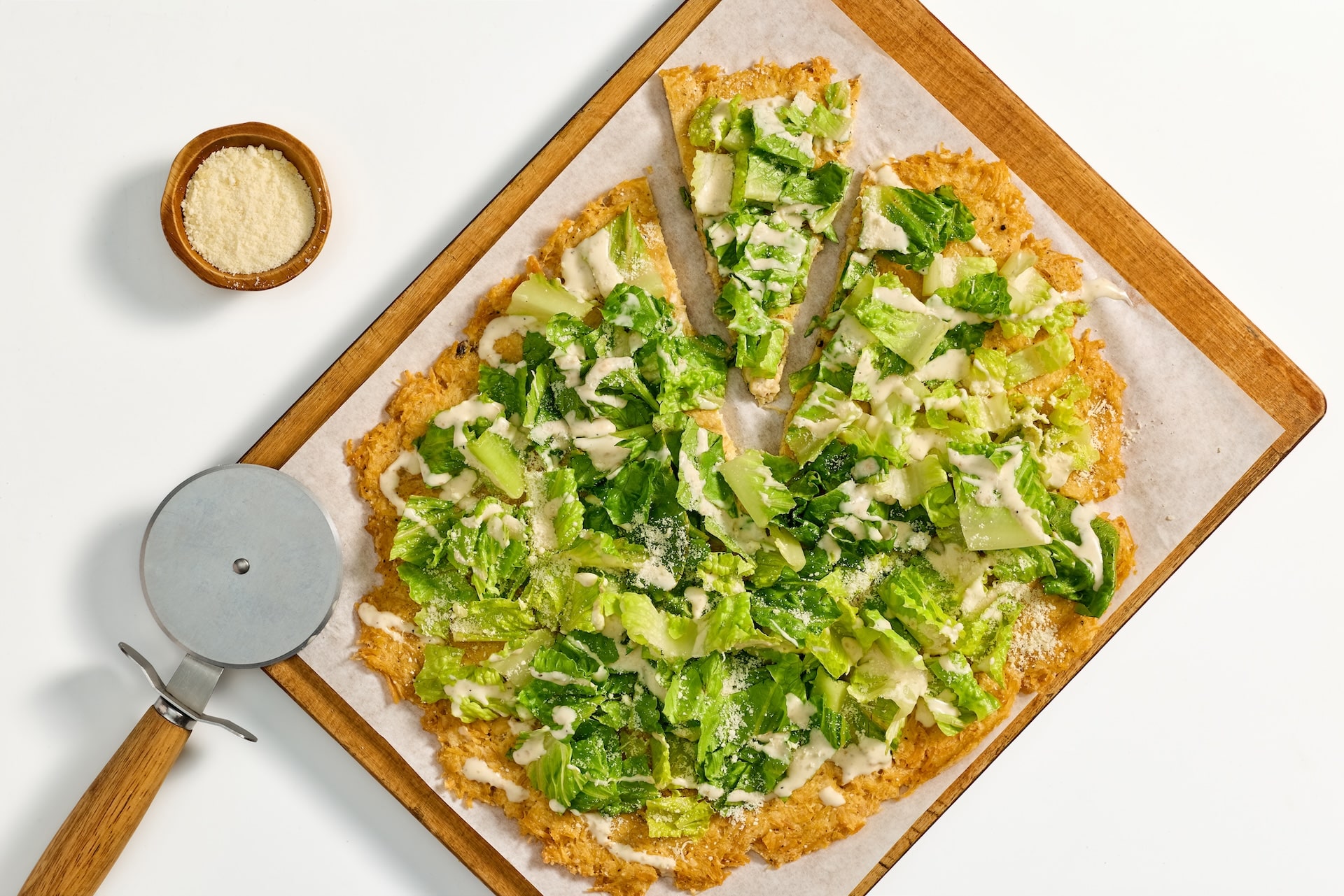 Nourish PA chicken crusted Caesar salad.
