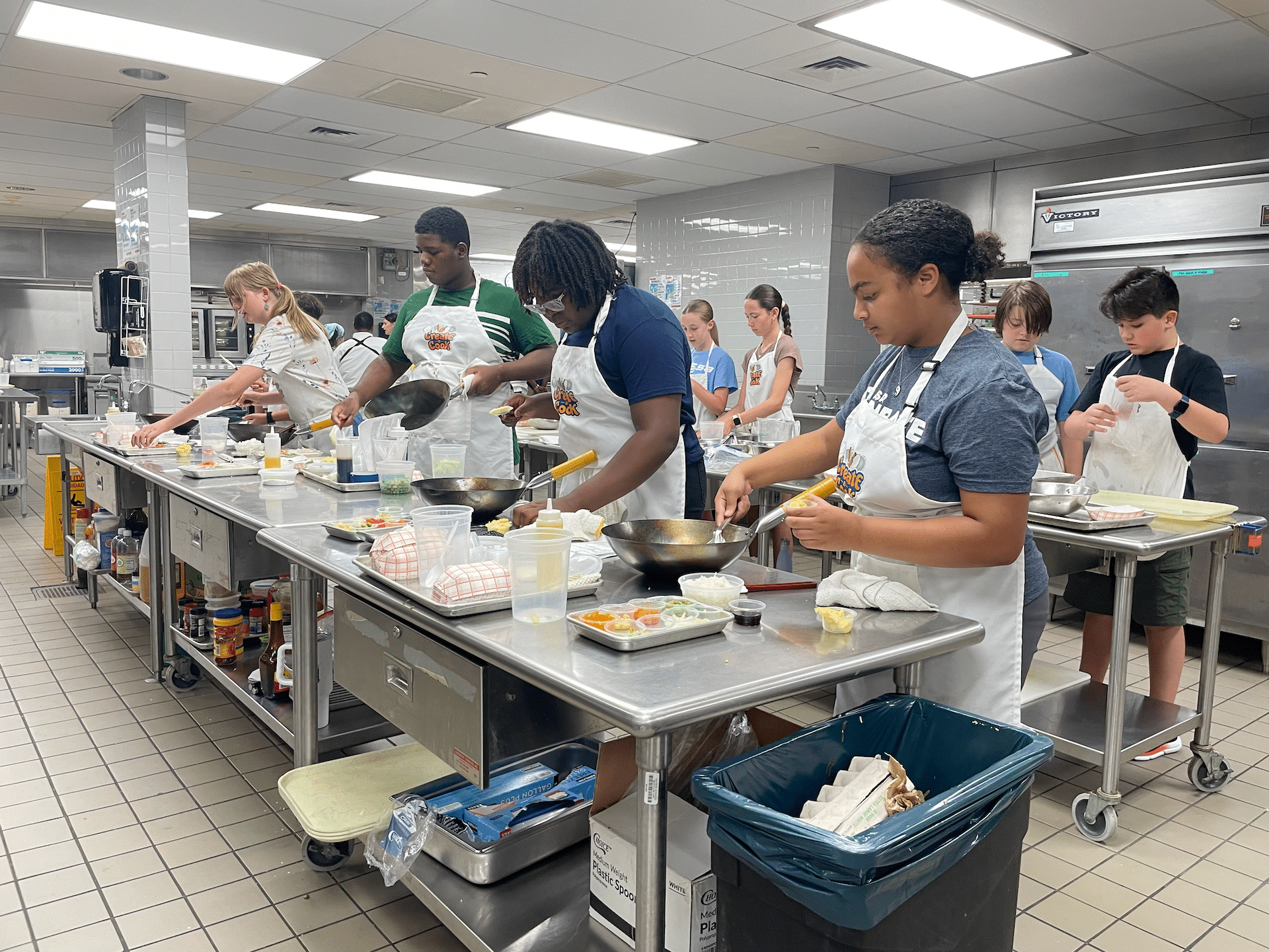 Campers at Create-a-Cook in Montgomery County, Pennsylvania.
